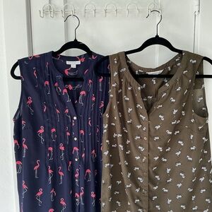 Croft & Barrow Zebra Print Blouse in Olive